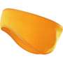 Orangefarbenes Fleece-Stirnband, warm, elastisch, ideal für Outdoor-Sport im Winter.