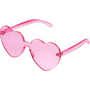 Herzförmige rosa Sonnenbrille, modisches Accessoire, UV-Schutz, Damenmode.