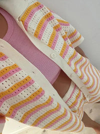 Gestreifte Damen Sommerhose mit Top und Shorts – Faye