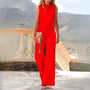 Ärmelloser Damen Jumpsuit mit Geradem Schnitt – Noemi