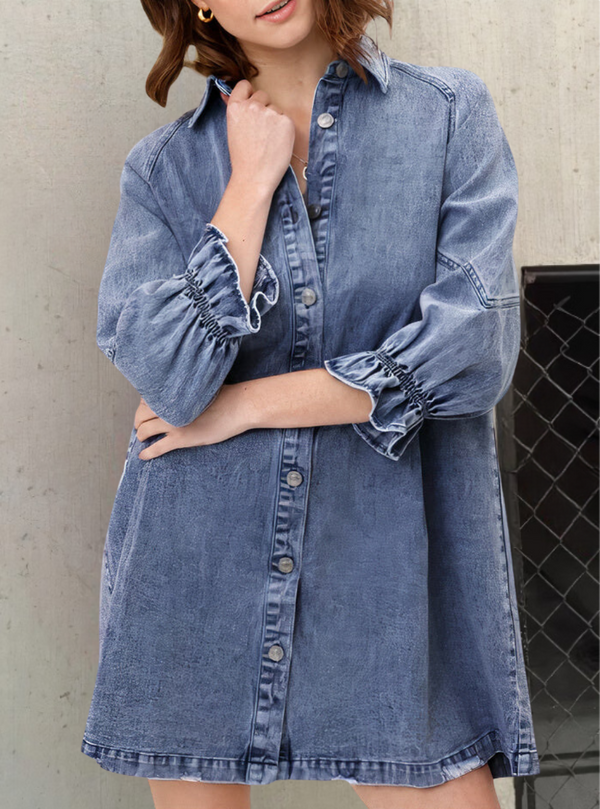 Denimkleid mit langen Ärmeln – Rivka