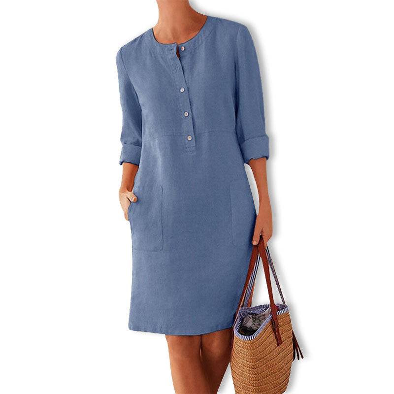 Herbstliches Kleid mit warmen Farben – Nika