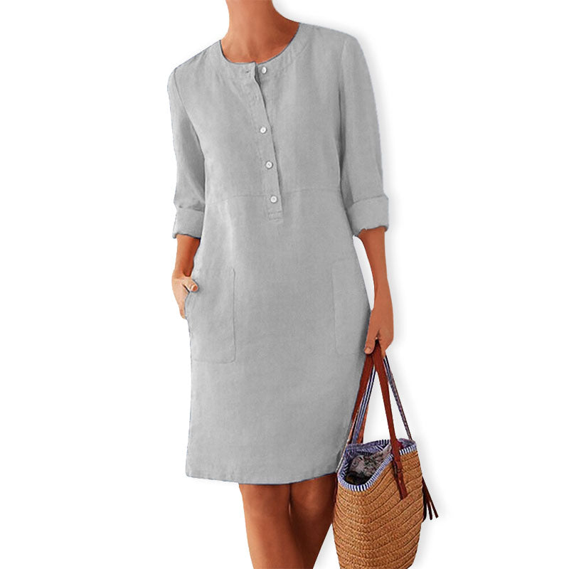 Herbstliches Kleid mit warmen Farben – Nika