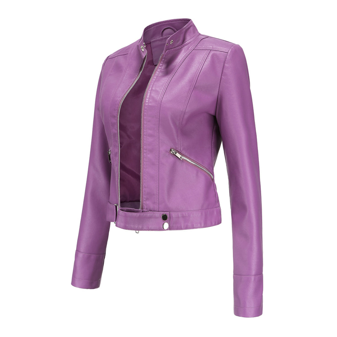 Stilvolle Damen Lederjacke in klassischem Design – Marlene Herbstedition