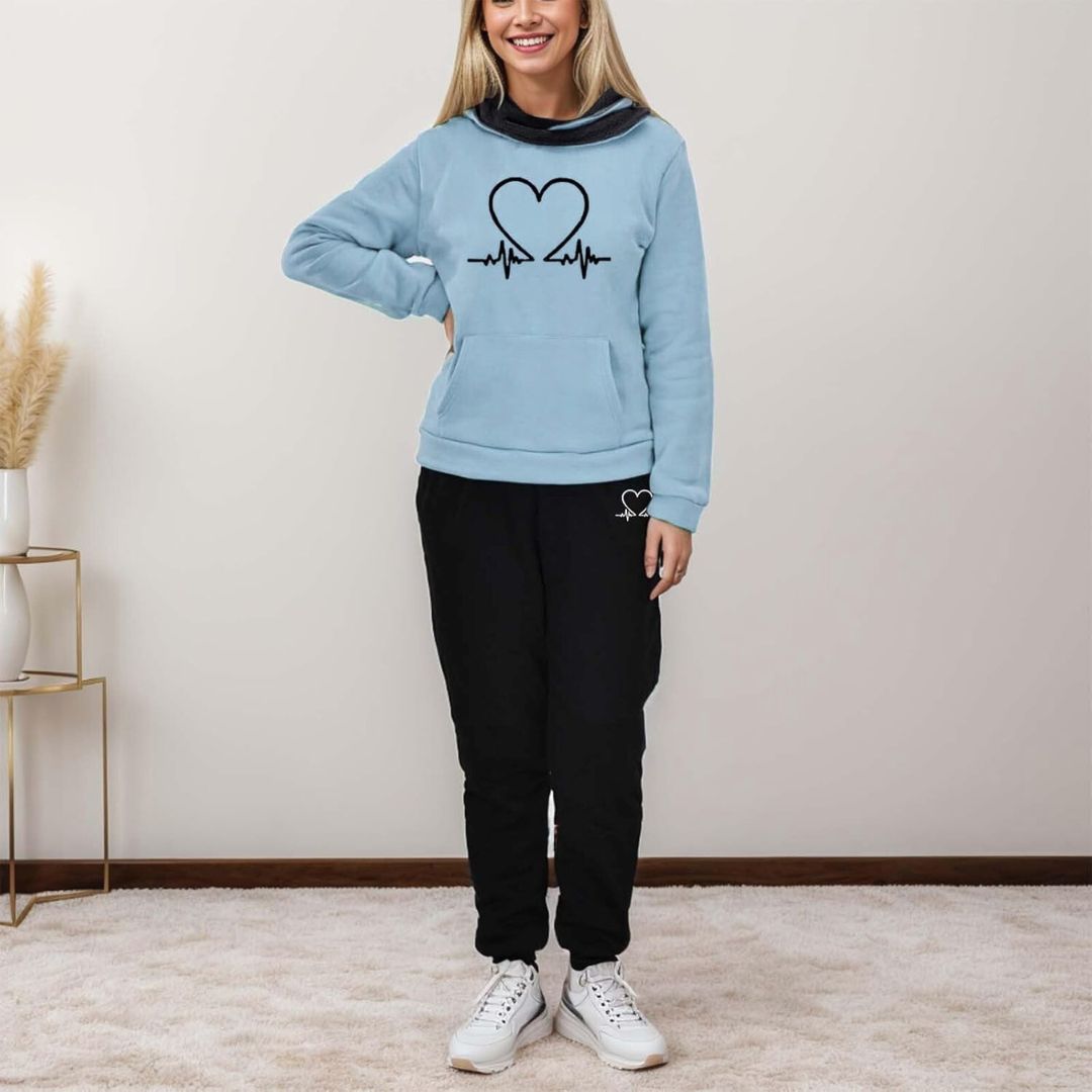 BEQUEMER ZWEITEILIGER DAMEN TRAININGSANZUG - HERBST WARMFLEX™