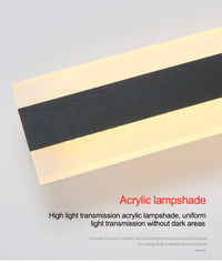 Wasserdichte LED-Wandlampe, IP65, Acryl, für Garten, Villa, Terrasse, modernes Design.