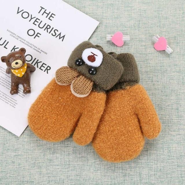 Winterwarme gefütterte Kinder-Fäustlinge mit Hasenmotiv & Kordel – 1+1 Gratis – 0–4 Jahre