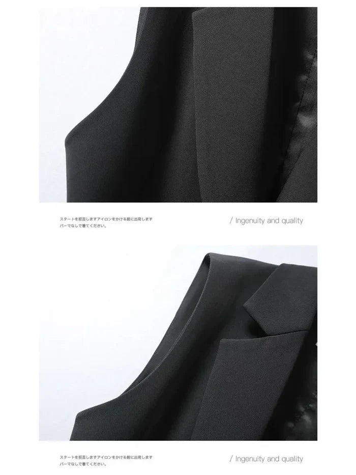 Herbstlicher Trendiger Ärmelloser Blazer - Celeste