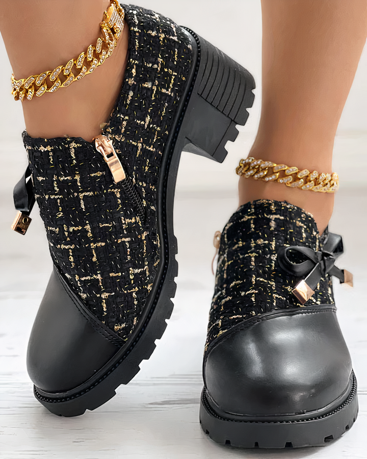 Elegante Blockabsatz-Schuhe mit spitzen Akzenten – Florina Herbstzauber Edition