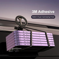 Lila magnetische Handyhalterung fürs Auto, 360° verstellbar, kompatibel mit iPhone, 3M Kleber.