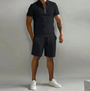 Herren Sportset Polo mit Reißverschluss und Shorts Sommerstyle - Dario