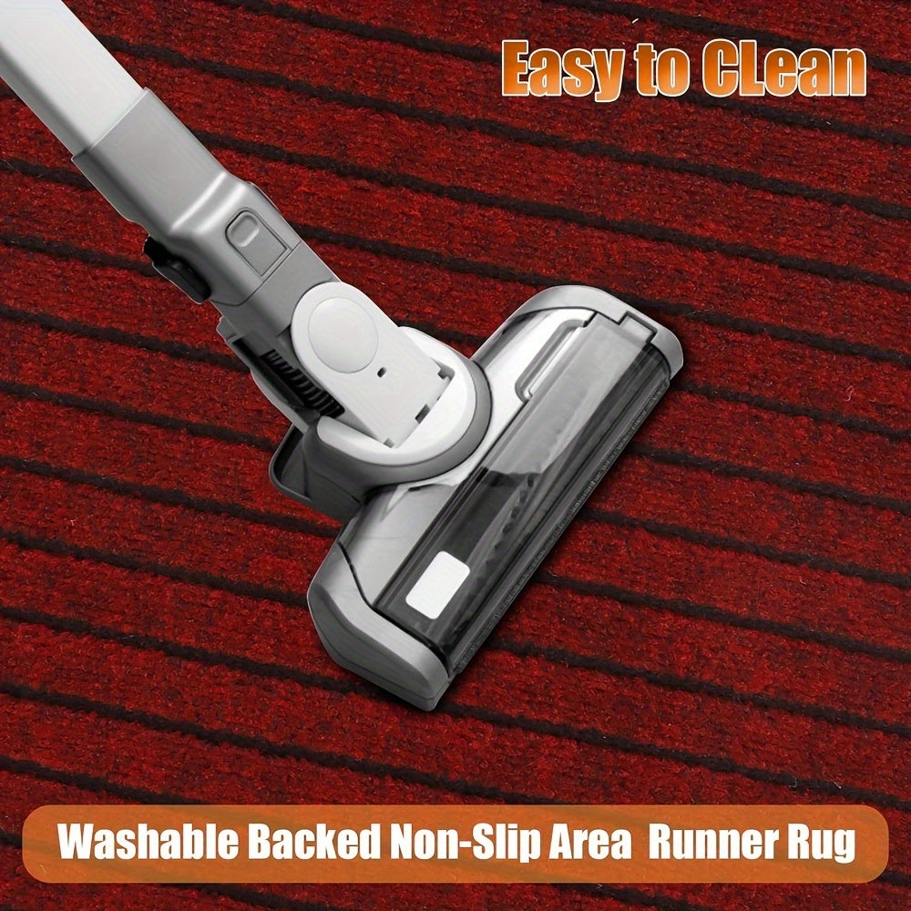 Staubsauger auf rotem Teppich, waschbar, rutschfest, einfach zu reinigen, Bodenpflege.