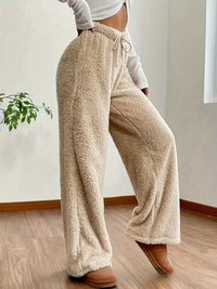 Weiche Teddy Sherpa Loungehose für Damen – Noémie Winterzauber Edition