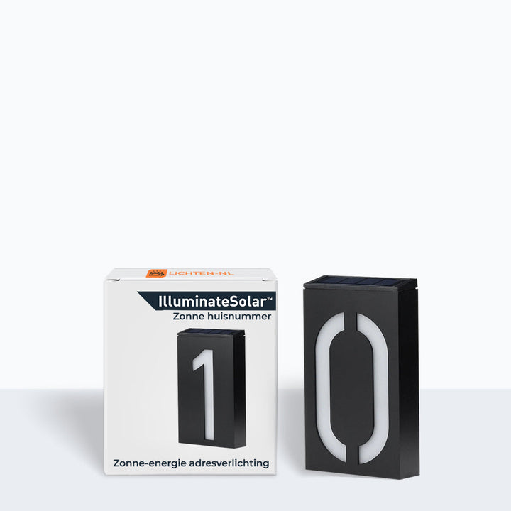 Beleuchtete Hausnummer mit Solarenergie - SolarSign
