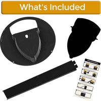 Schwarze Mausefalle Set, Kunststoff, mit Anleitung, effektiv für Schädlingsbekämpfung.