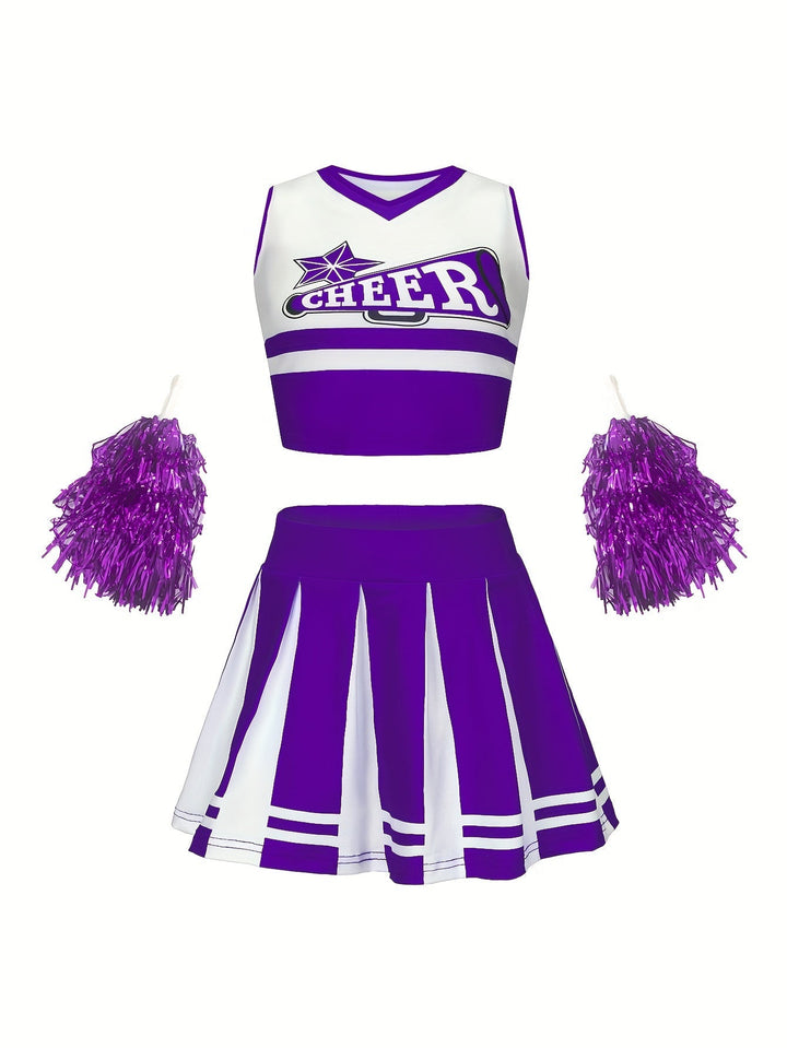 Lila Cheerleader-Set Kind – Sparkzi