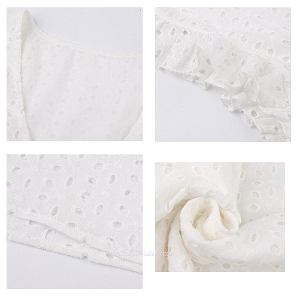 Trendy Sommer-Minikleid mit Volantärmeln – Elina