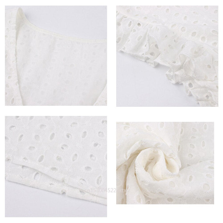 Trendy Sommer-Minikleid mit Volantärmeln – Elina