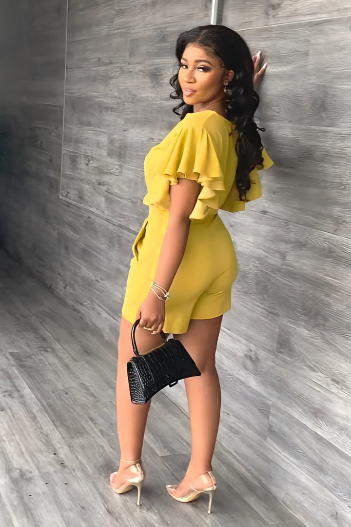 Trendiges Sommer-Zweiteiler Set mit Falten-Design – Marlene