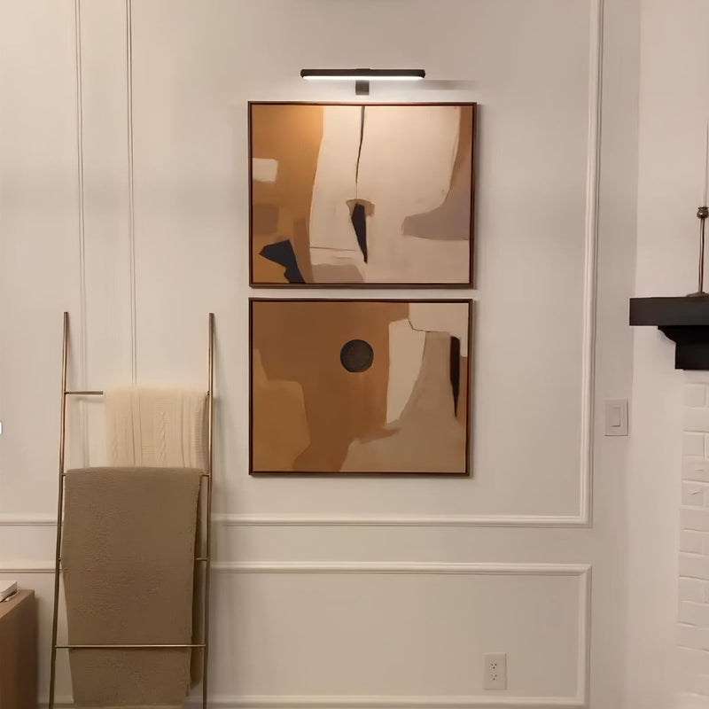 Abstrakte Wandkunst, beige und braun, modernes Wohnzimmer, quadratische Gemälde, minimalistisch.