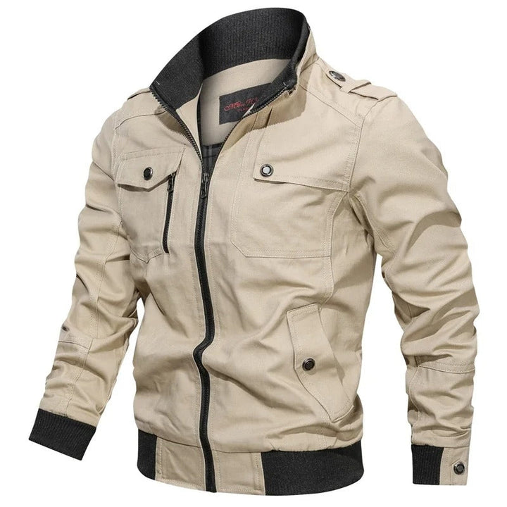 Herren Herbstjacke mit Kragen und Motorrad-Look – Vince