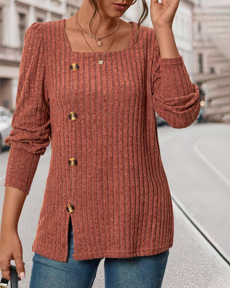 Stricktop für Damen mit Knöpfen – Mireille