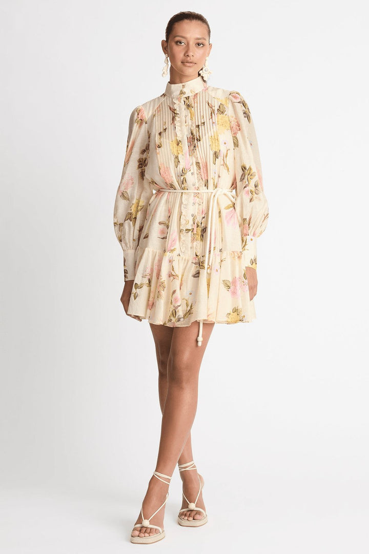 Mini Hemdkleid mit Spitzenrand – Sylvie Herbstzauber