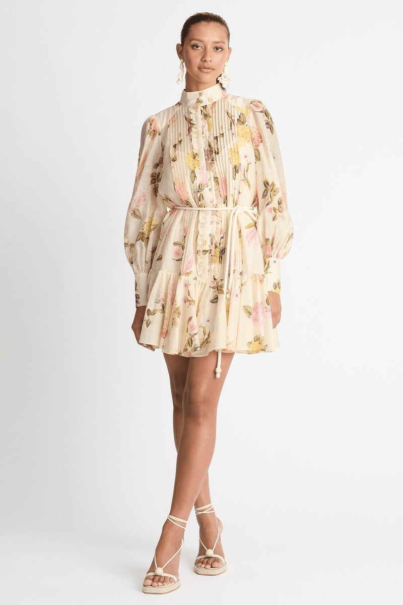 Mini Hemdkleid mit Spitzenrand – Sylvie Herbstzauber