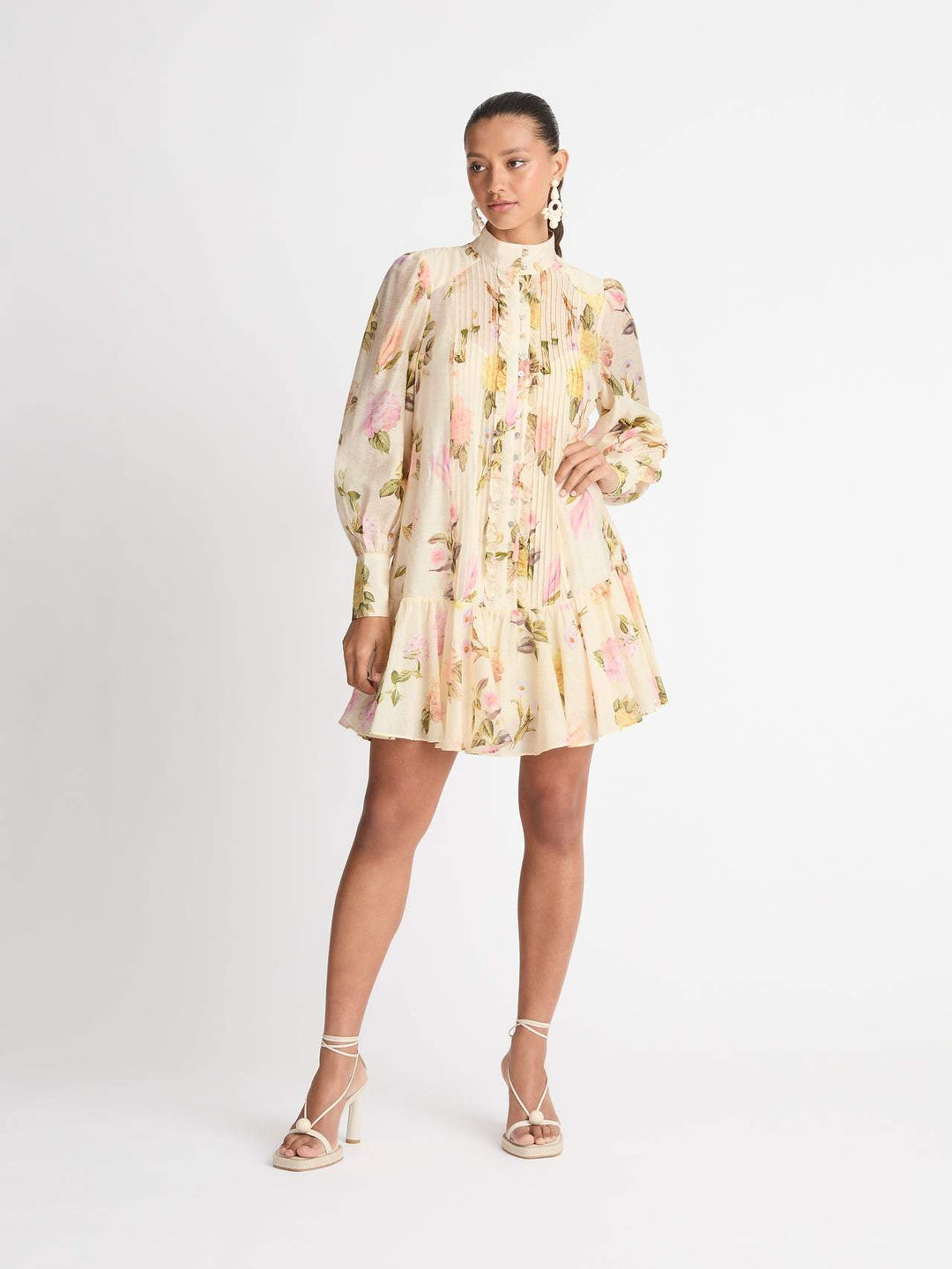 Mini Hemdkleid mit Spitzenrand – Sylvie Herbstzauber