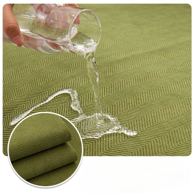 Chenille Bankbeschützer mit Fischgrätenstruktur – VeluraShield