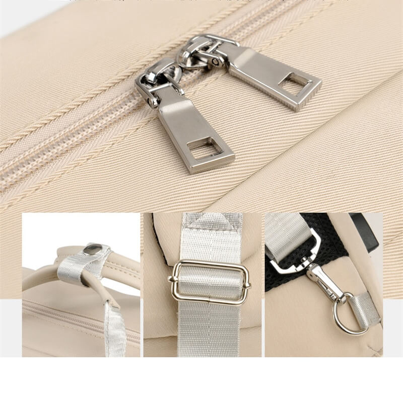 Sichere Anti-Diebstahl-Rucksack mit versteckten Reißverschlüssen und USB-Aufladung