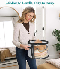 Große transparente Hut-Aufbewahrungsbox – Organizer für breitkrempige Hüte mit Griffen (Kaufe 1, erhalte 1 GRATIS)