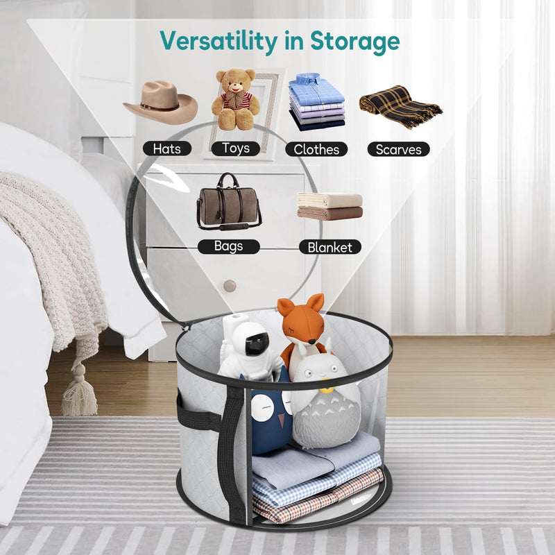 Große transparente Hut-Aufbewahrungsbox – Organizer für breitkrempige Hüte mit Griffen (Kaufe 1, erhalte 1 GRATIS)