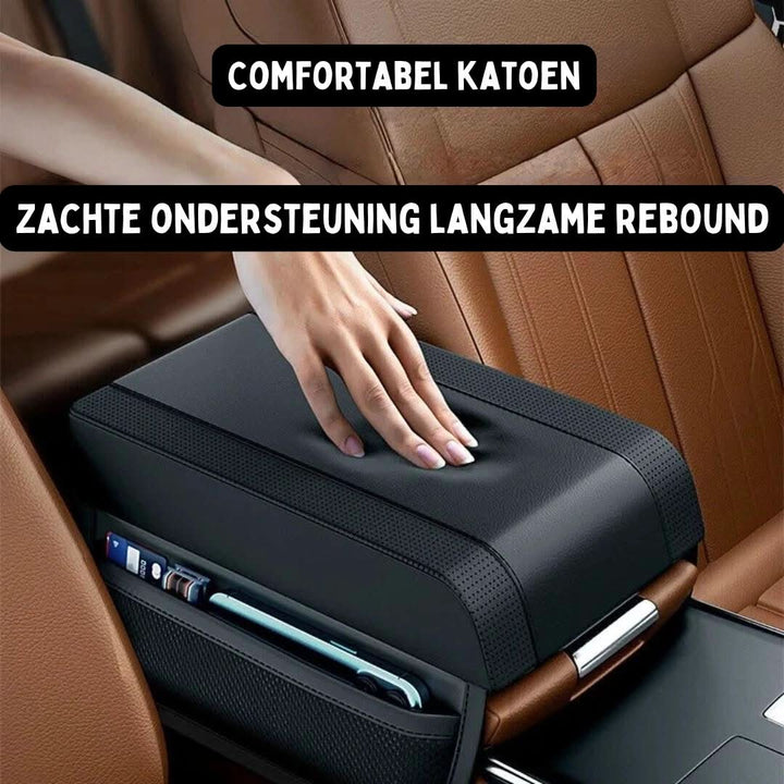 Schwarze Armlehnenauflage Auto, weiches Baumwollmaterial, Komfort, langsame Rückfederung.