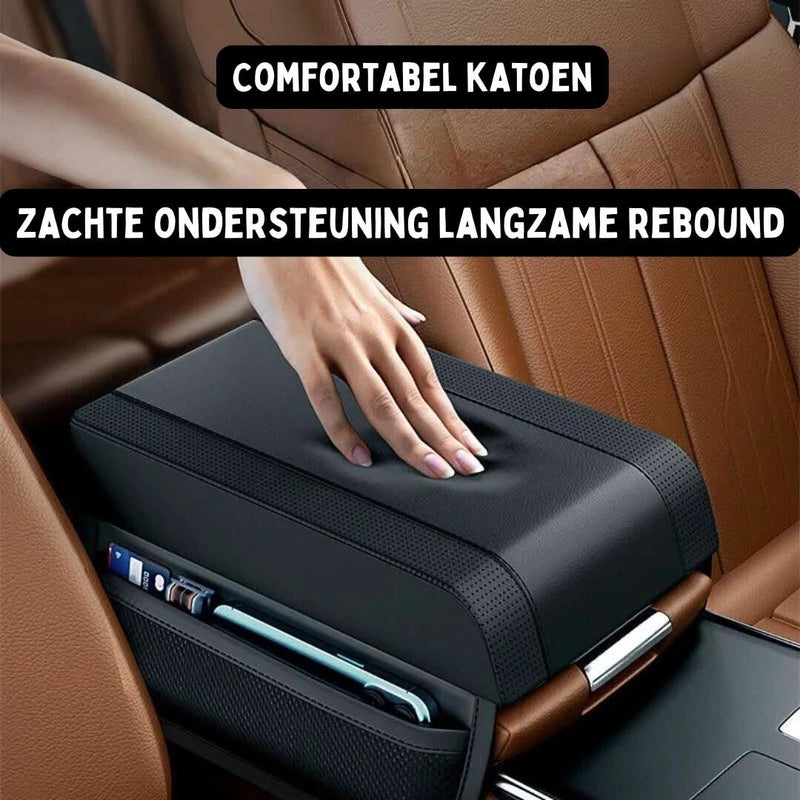 Schwarze Armlehnenauflage Auto, weiches Baumwollmaterial, Komfort, langsame Rückfederung.