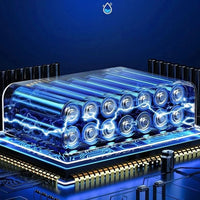 Futuristisches Aromatherapie-Gerät, blau, transparent, für Raumduft, moderne Technologie.