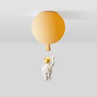 Astronauten-Deckenleuchte, gelber Ballon, modernes Design, Kinderzimmer-Dekoration, LED-Lampe