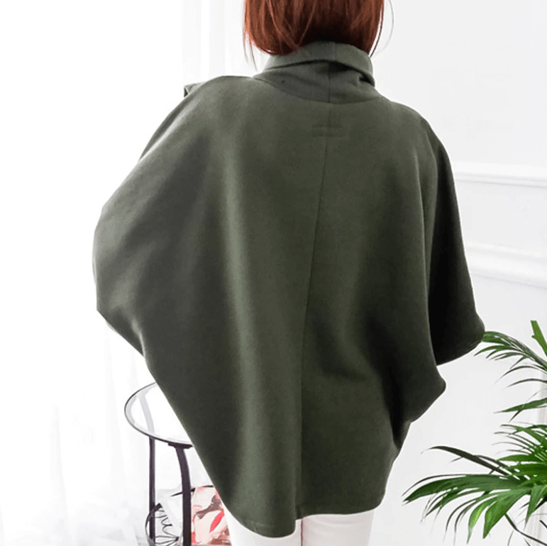 Asymmetrischer Damen Rollkragenpullover – Herbstzauber Mara