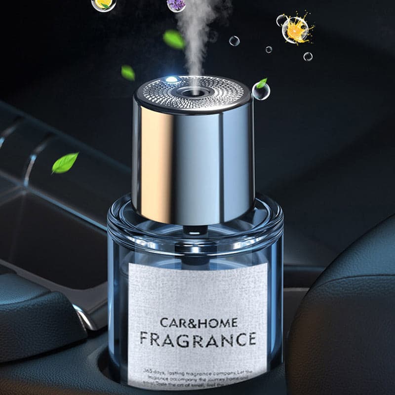 Auto-Lufterfrischer, silber, Duftspender für Auto und Zuhause, elegantes Design, Aromatherapie.