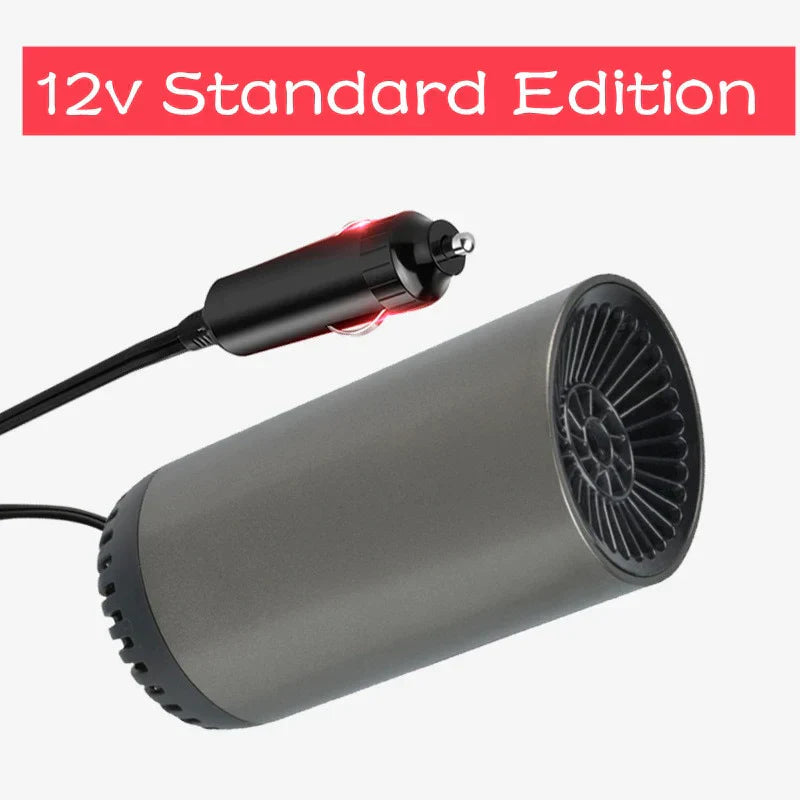 12V Auto-Luftkompressor, tragbar, grau, Standard Edition, Zigarettenanzünder-Anschluss.