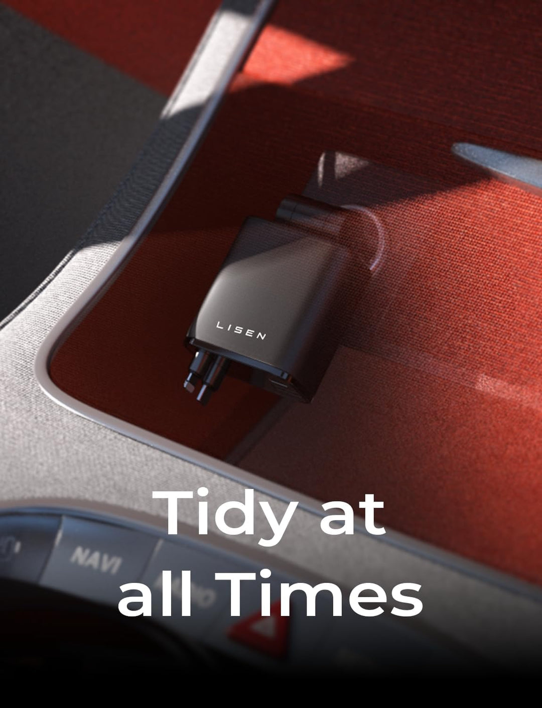 Schwarzer Lisen Auto-Handyhalter, magnetisch, für Lüftungsschlitze, kompakt und stabil.