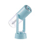 Automatischer rotierender Luftbefeuchter, blau, modernes Design, für Raumklimaoptimierung.