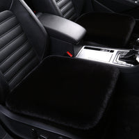 Schwarzer Autositzbezug aus Kunstfell, luxuriös, bequem, passend für Vordersitze, Autozubehör.