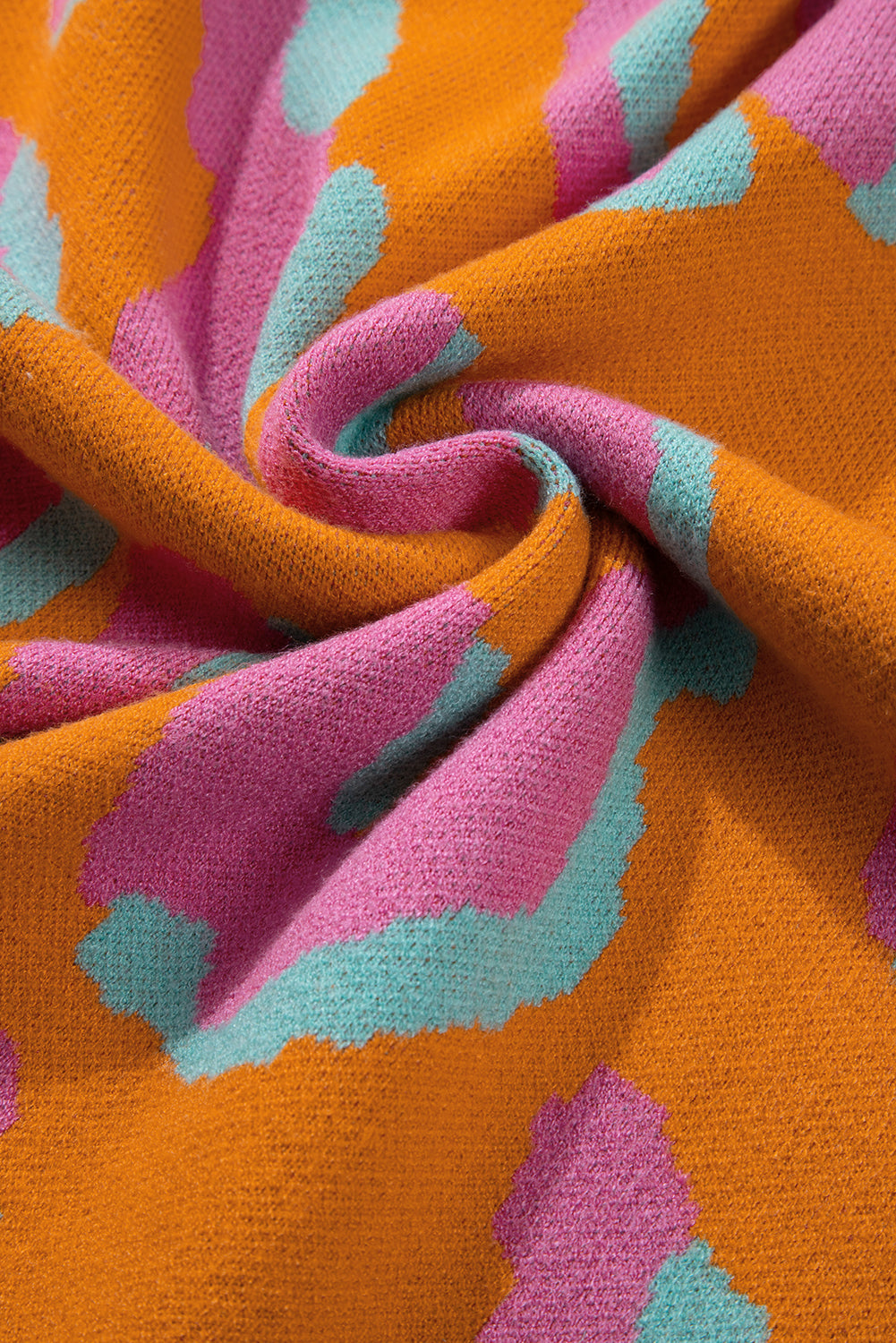 Damenpullover mit Colorblock-Leopardenmuster und Rundhalsausschnitt – Liora