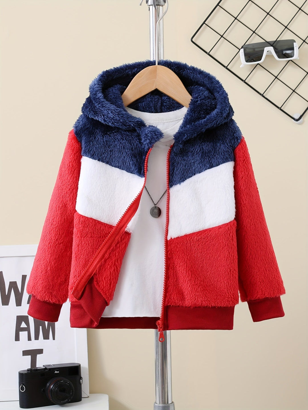 Bleib warm mit Stil – Zafie Winter Fleece Kapuzenjacke mit Reißverschluss für Kinder