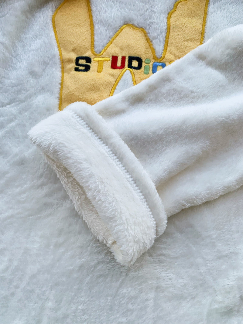 Damen Pyjama Set aus Fleece mit Stickerei & Rundhals für Herbst/Winter – Alissa