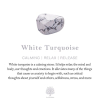 Weißer Türkis-Stein, beruhigend, entspannend, Stressabbau, Heilstein, Marmoroptik