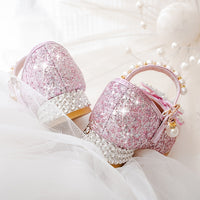 Herbstlicher Glitzer-Schuh Isla – Bequemer Slipper mit Pailletten & Perlen für Mädchen