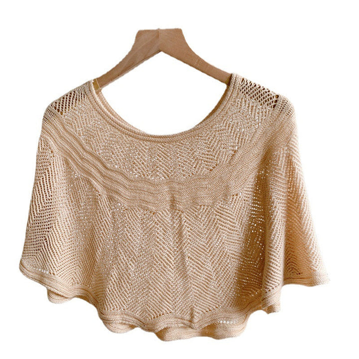 Damen Eisseiden-Schal mit Strick & UV-Schutz – Amira