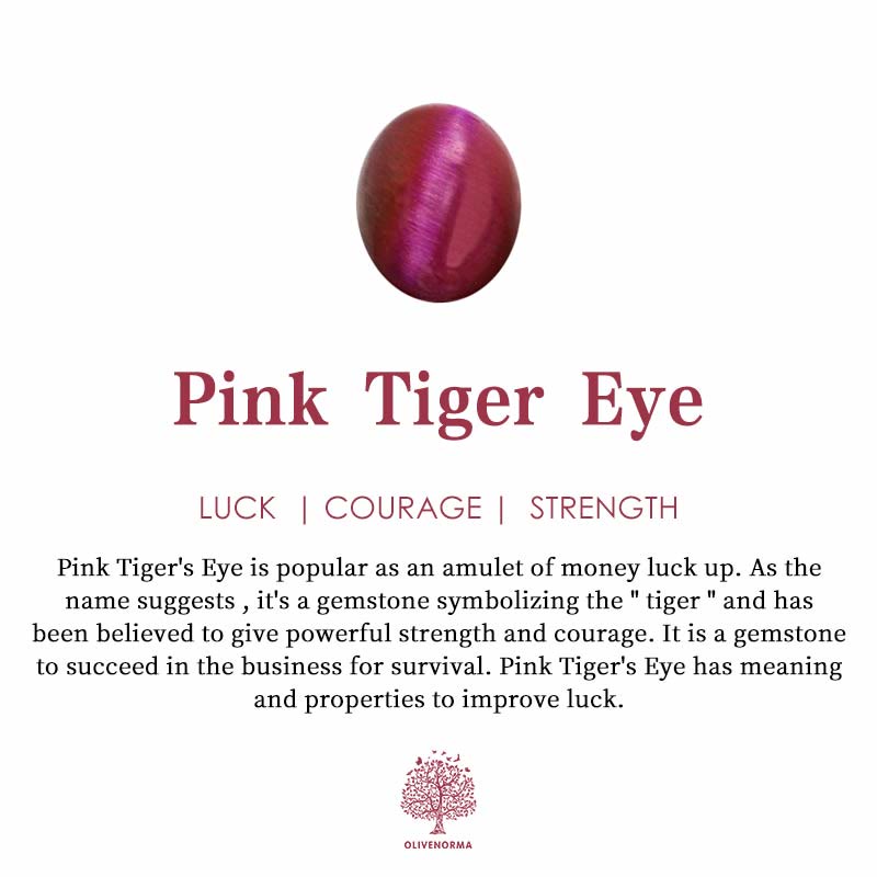 Rosa Tigerauge Edelstein, Glücksbringer, Mut, Stärke, Schmuckstein, spirituelle Bedeutung